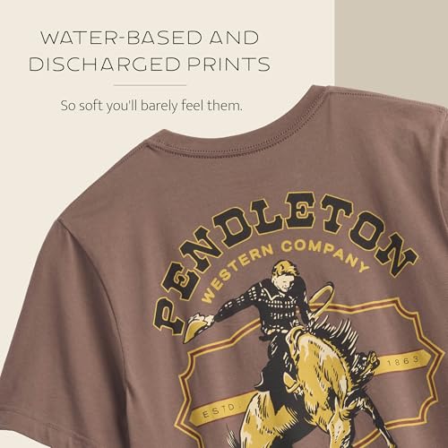 Image of Pendleton Men's Graphic T-Shirt, 100% Cotton Short Sleeve Tee, Soft Water-Based Print Casual Shirt, Crew Neck