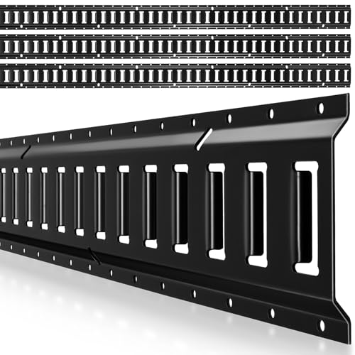 VEVOR Kit Rails Arrimage E-Track, Lot de 4 Rails E Track 2,3 m, Capacité de Charge 909 kg, Système d'Arrimage pour Fourgons, Remorques, Garages, Fixation des...