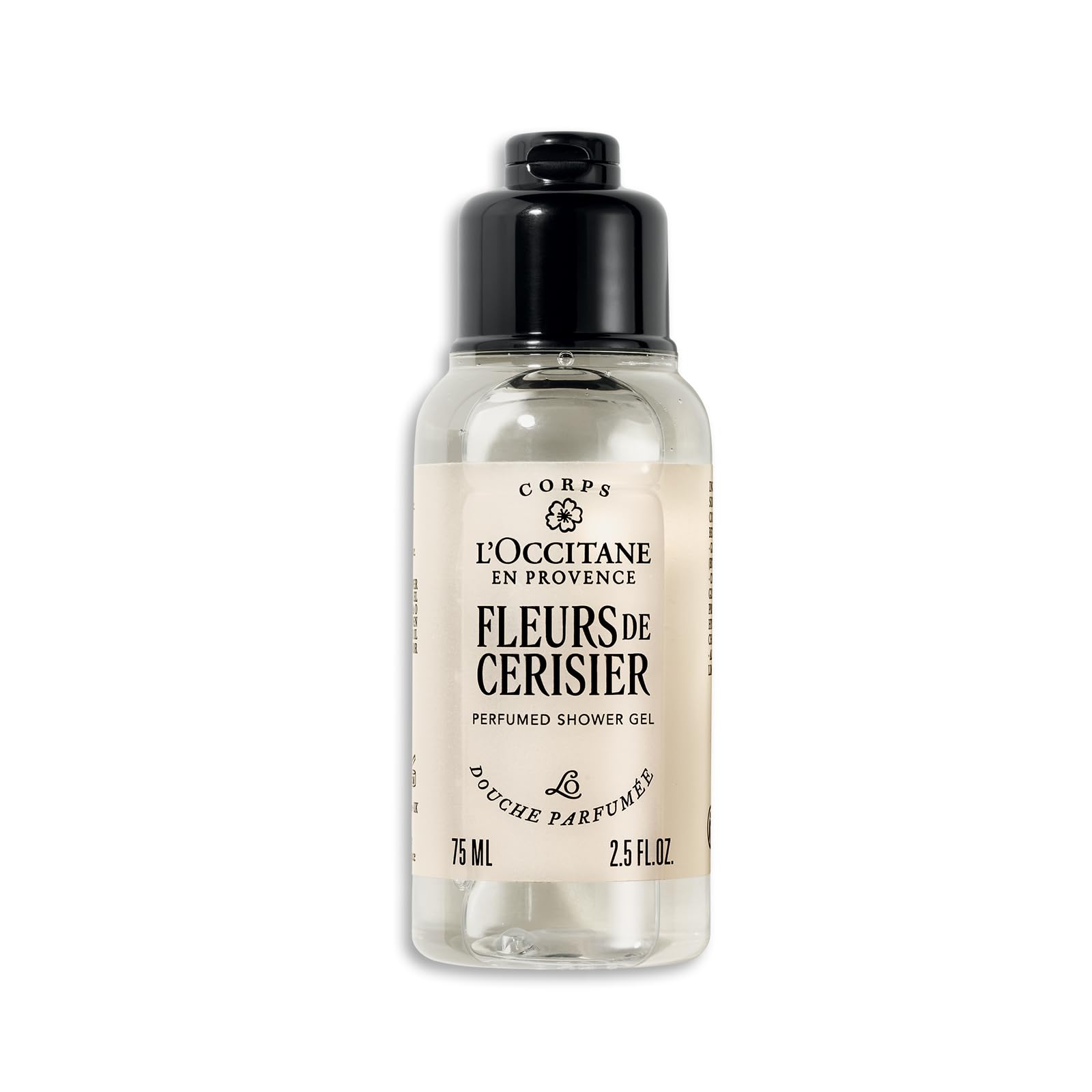 L'OCCITANE - Fleurs de Cerisier (Cherry Blossom) Shower Gel - 75 ml - Fruity, floral and musky fragrance - Made in France
