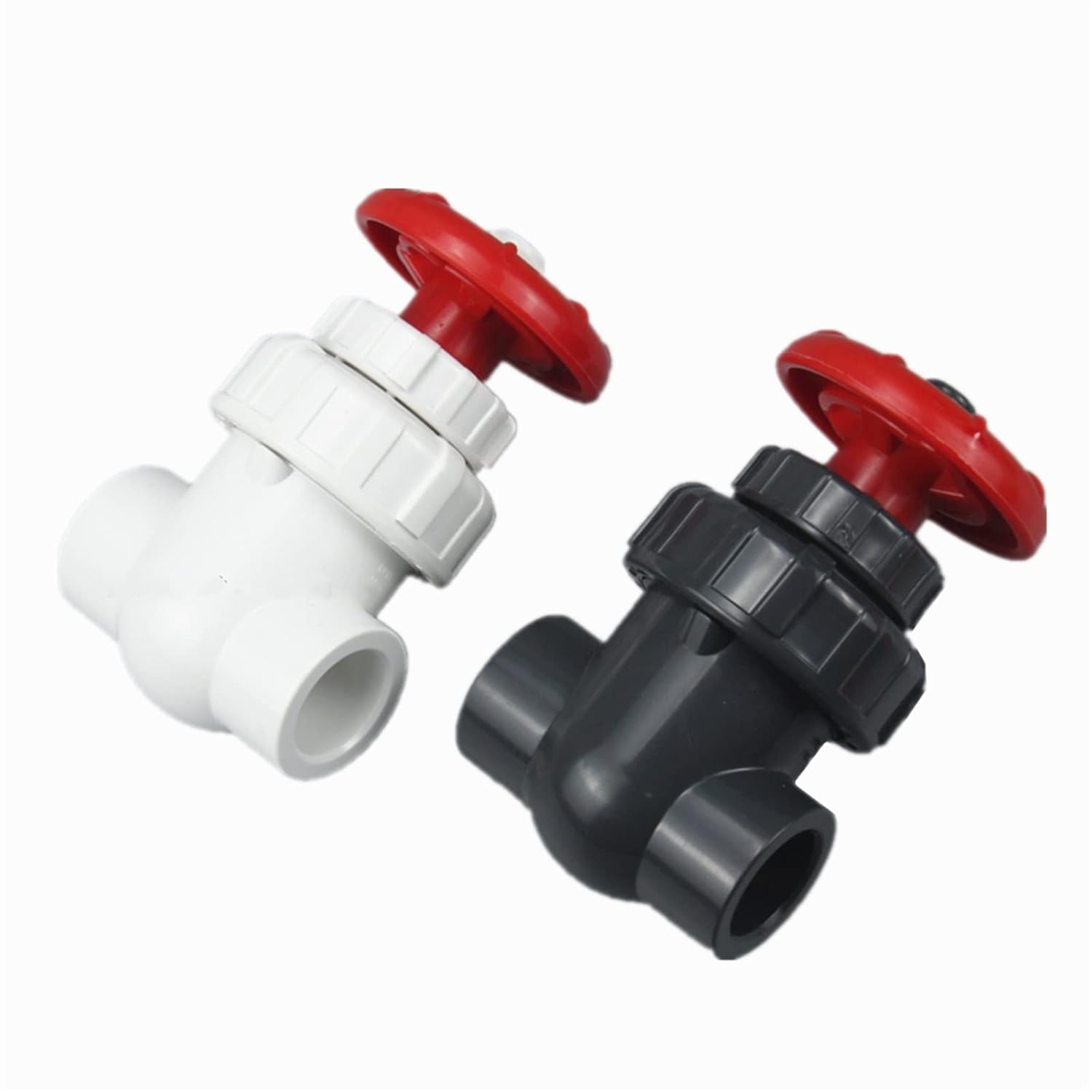 Plastic Gate Valve Flow Control Valve Precision Control Valve Hand Wheel Switch Valve 1Pcs (Size : DN32, Color : Gray)(White,DN32)