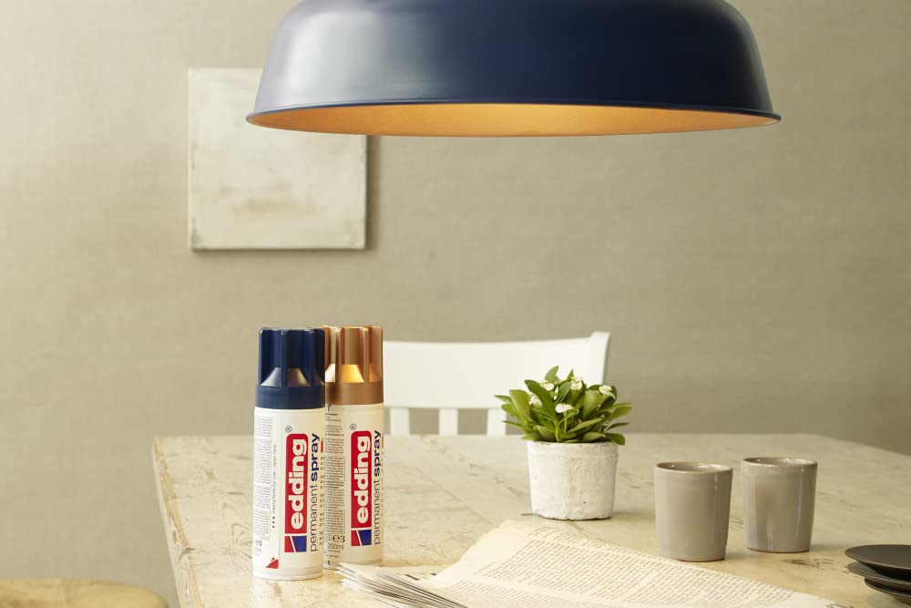 edding 5200 Permanent Spray 200 ml Acrylic Paint Midnight Matt for Glass Metal Wood Ceramic Plastic Canvas