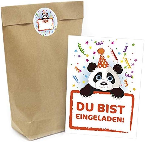 Kino Film Popcorn Party Einladungsset - 8 Karten, Umschläge & Geschenktüten Für Kindergeburtstag
