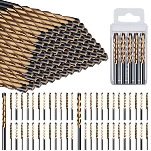 1/8 Inch Hss Drywall Router Bits 50 PCS Drywall Cutting Bit Guide Point Brocas para Drywall for Use with Spiral Saws and Power Tools Drywall Cutting Tool for Door and Window Openings in Drywall