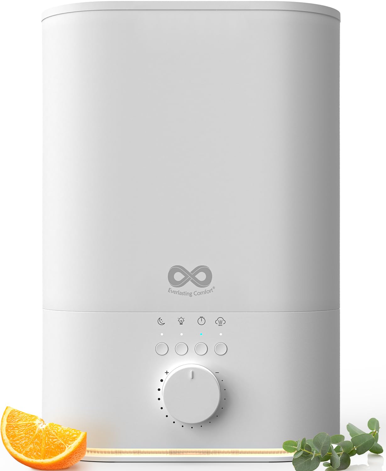 Upgraded Quiet Humidifier Large Room – Extended Run Time, Top Fill Humidifiers for Bedroom, Easy to Clean, Aromatherapy Compatible by Everlasting Comfort