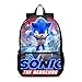 Produktbild 4 Stück Schultasche Set, 3D-Spiel Sonic Anime Bookbag, Kinder Bagpack Rucksack mit Lunch Box Pencil Case