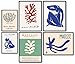 Produktbild ag.art deco Premium Bilder Wohnzimmer | 6 Matisse Poster Set Vintage Kunstdruck | Wandbilder Schlafzimmer | 4x 30x40cm + 2x A4 ohne Rahmen