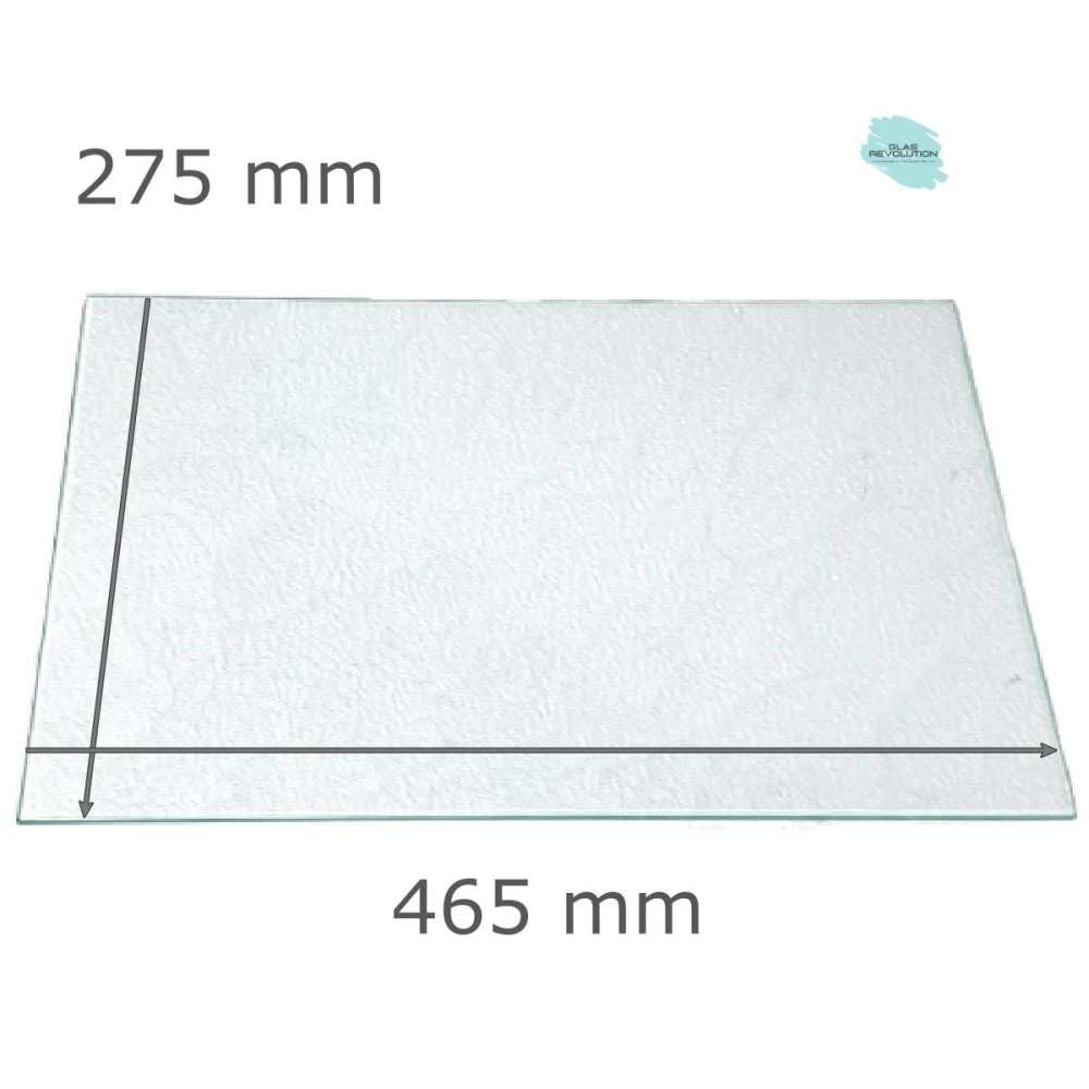 Kühlschrank Einlegeboden - Strukturglas Kathedral 4 mm – Glasplatte, eckige Ecken, alle Maße lieferbar (89,96 EUR/qm) - 465 mm x 275 mm