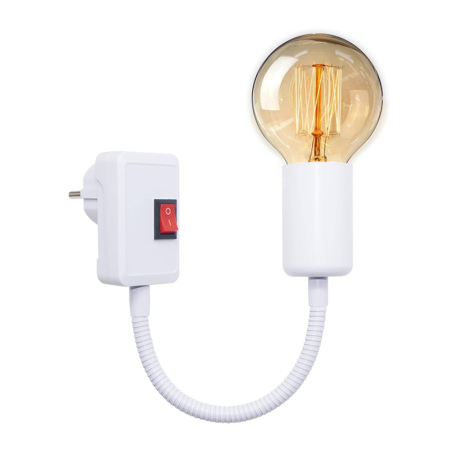 Portalampada con interruttore - Portalampada retrò in ottone ramato - Adatto per lampadina retrò E27 | Leroy Merlin