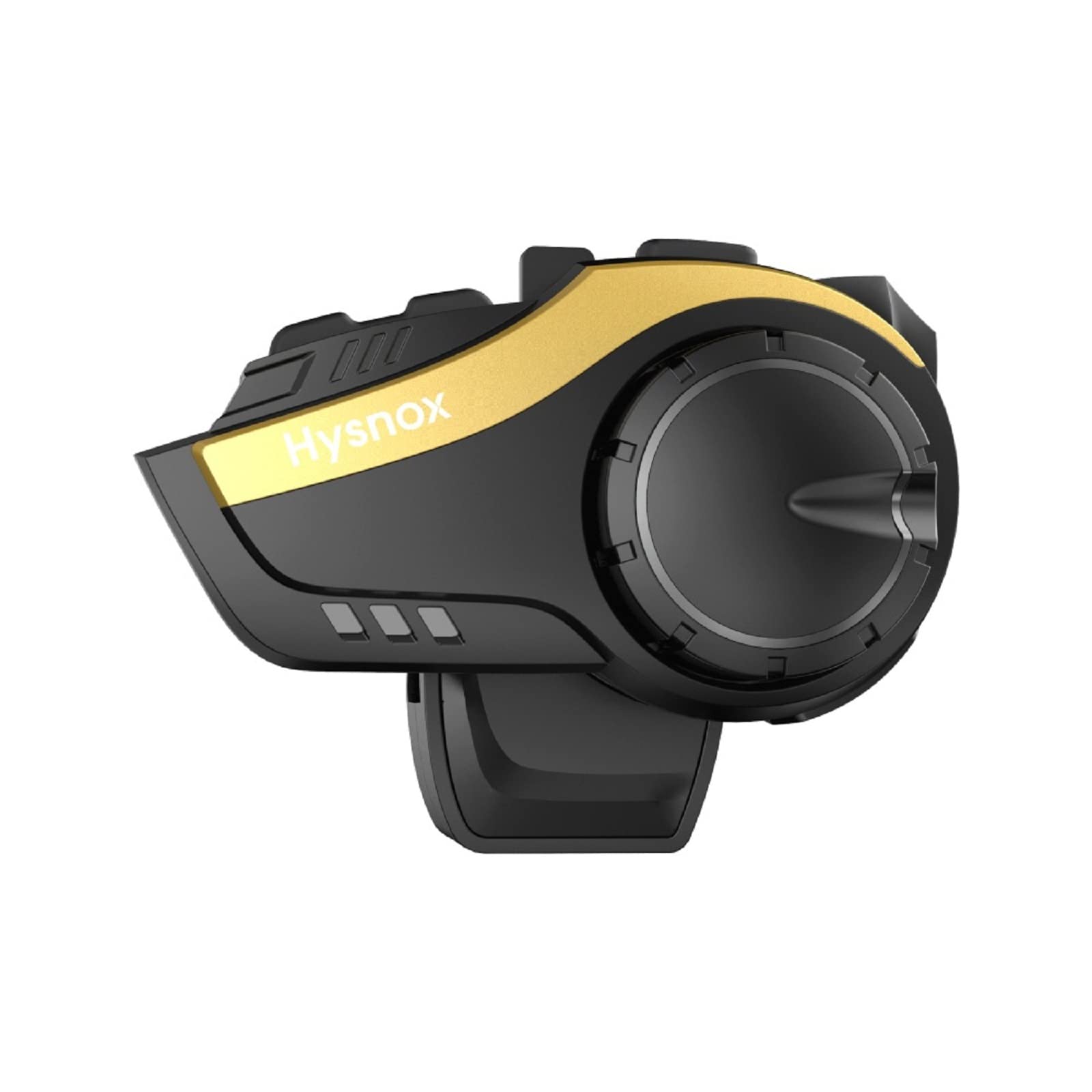BIGFOX Intercomunicador Casco Moto Bluetooth 5.0,6 Personas 2KM Comunicación Intercom Auriculares,Impermeabilidad Casco Moto Manos Libres para Motocicletas con Control por Voz y Radio FM(Oro)