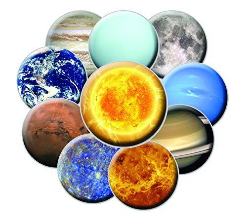 10 Planetary Buttons - Planet Button Set - Space Button Set - Planetary Pins - Planet Pins - Planet Badges