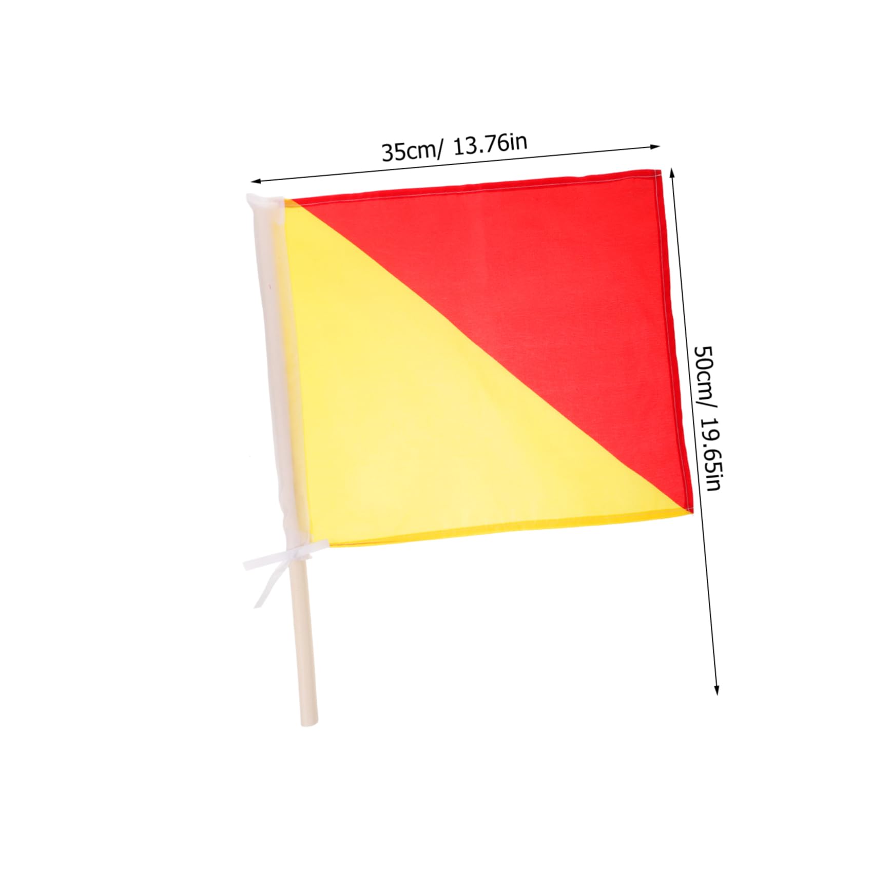 Garneck 2pcs Commanding Safety Signal Flags Bright Training Flags for Referees Fan Cheering and Commanding Use Durable and Eye Catching Design