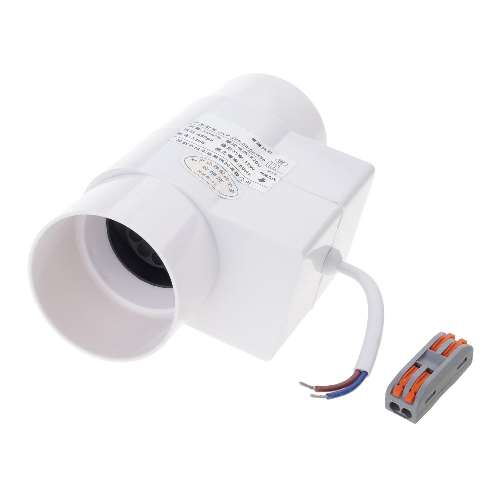 50mm 220V 50Hz 12W Inline Duct Fan Exhaust Ventilation Fan for Grow Tent Pet Box Greenhouse Basement Workshop Ventilation Exhaust