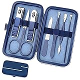 Travel Manicure Set, Mens Grooming kit Women Nail Manicure Kit 8 in 1, Aceoce Manicure Pedicure Kit Manicure Set Professional Gift for Family Friends Elder Patient Nail Care