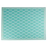 Christopher Knight Home 312289 Oliver 7'10' x 10' Outdoor Area Rug, Teal and Ivory
