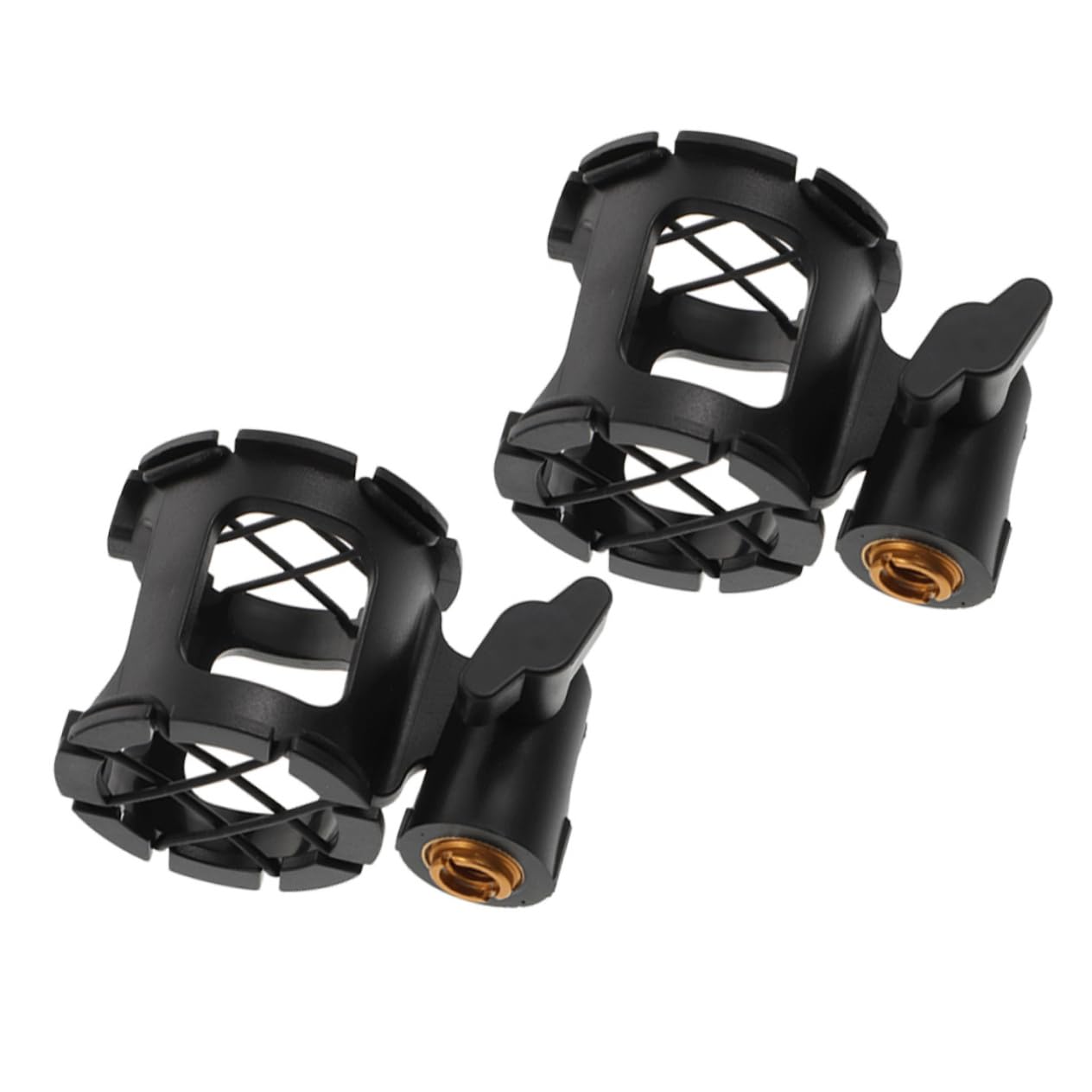 SUPVOX 2pcs Shockproof Mic Mount Clips Anti-vibration Rack Bracket for Microphone Stand Bracket