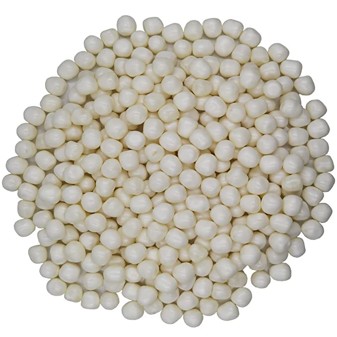 Smarty Stop Fruit Sours Chewy Candy Balls, Bite-Size AND Resealable Bag (White Pina Colada, 5 Pound (Pack of 1))