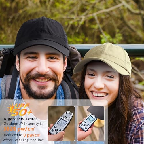 Image of Mens Waterproof Baseball Cap Womens Rain Hat Quick Dry Running Hat with Sweatband Outdoor Golf Breathable Sports Cap