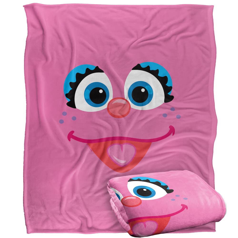 Sesame Street Abby Face Throw Blanket - Silky Touch Super Soft - 152 x 127 cm