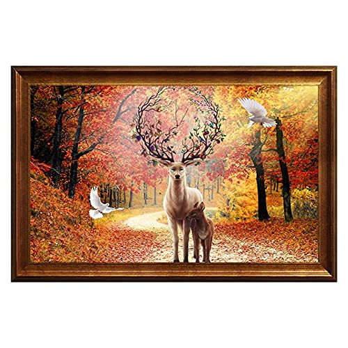 Broderie Diamant Grand Format Wapiti pour Créer un Cocon Nature