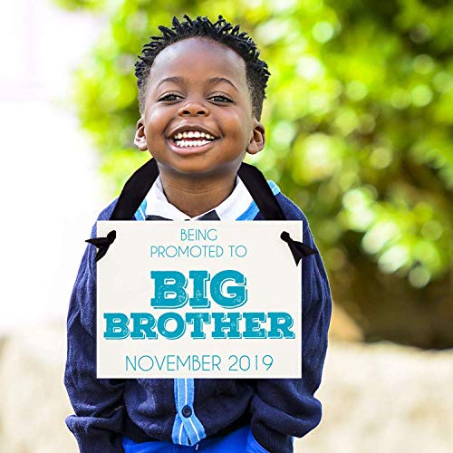 Amazon Com Being Promoted To Big Brother Sign Pregnancy Announcement For Toddler Or Older Sibling Personalized With Custom Due Date Handmade Banner Handmade