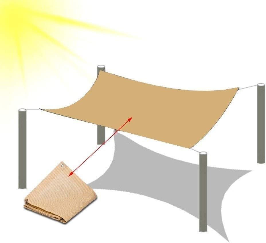 N / A Sunblock Shade Cloth, Breathable Sun Protection Encryption Thickening Used for Patio Balcony Outdoor, Custom Size PENGFEI (Color : Beige, Size : 1mx5m)