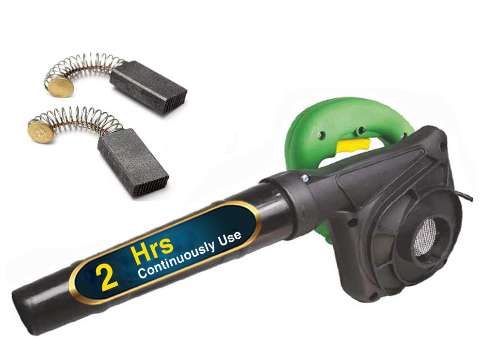 elmico blowers with carbon brush for cleaning dust/2 hrs continuously use/ac cleaner pump machine//dust remover/pc cleaner/electric air blower/ 100% copper armature/extra heavy duty/lead/guaranteed motor electric blower (made in india) /6 feet wire/