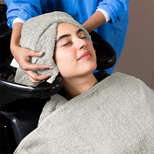 Image of Avalon Towels Salon Towel - Silver Hand Towels Bulk Pack of 24 - 100% Cotton Absorbent Spa, Facial & Gym Towel for Working Out - 16x27 Inches (Not Bleach Proof)