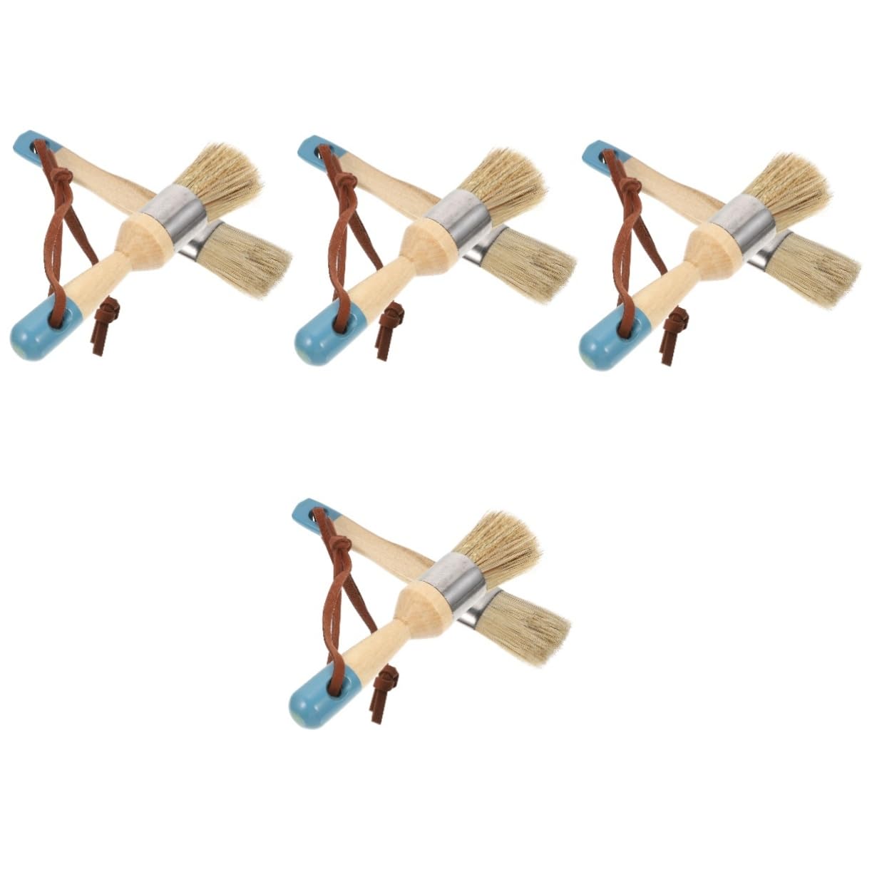 SEWACC 8piezas Pinceles De De Natural De Juego De Cepillos Versátiles para y Muebles para Óleo Esmalte y Barniz