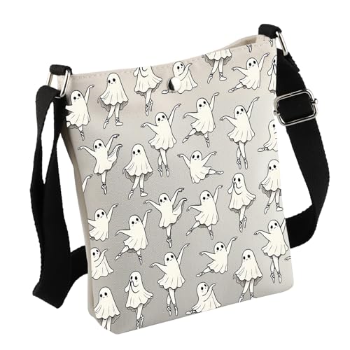 MNIGIU Funny Ballet Gift Ballet Lover Gift Ballet G-host Dancer Crossbody Bag Spooky Dance Teacher Gift
