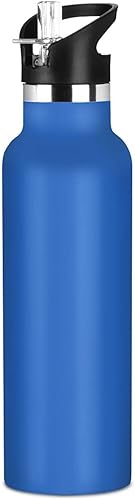 Botella de agua para niños, botella de agua de acero inoxidable para viajes o escuela, 20 onzas, azul cobalto