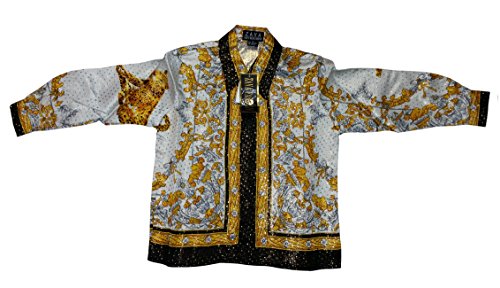 Kid's Silk Casual Metallic Shirt Little Tiger Design