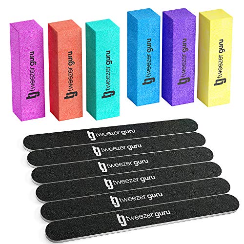 Nail File and Buffer Kit, 12-Pack Professional Emery Board and Buffer Block Manicure Set for Nails - Salon Quality Buffers and Filer Tools for Women and Men