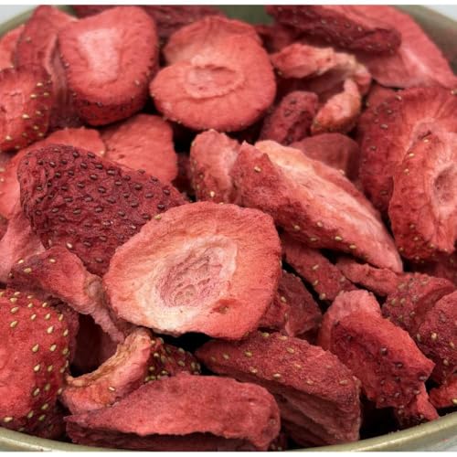 NULTHY 250g Fresas Liofilizadas - Snack 100% Natural, Sin Azúcar Añadido. Fruta Deshidratada Crujiente para Batidos, Cereales y Repostería. Nutrición Saludable y Deliciosa