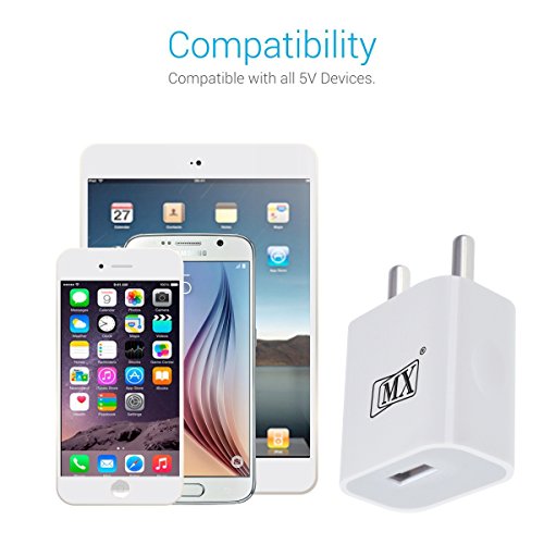 Image of MX USB Wall Charger Single Port - Fast Charging Adapter, Compact USB Charger for Phone, Tablet & Travel, Portable USB Wall Plug, Safe & Durable Design
