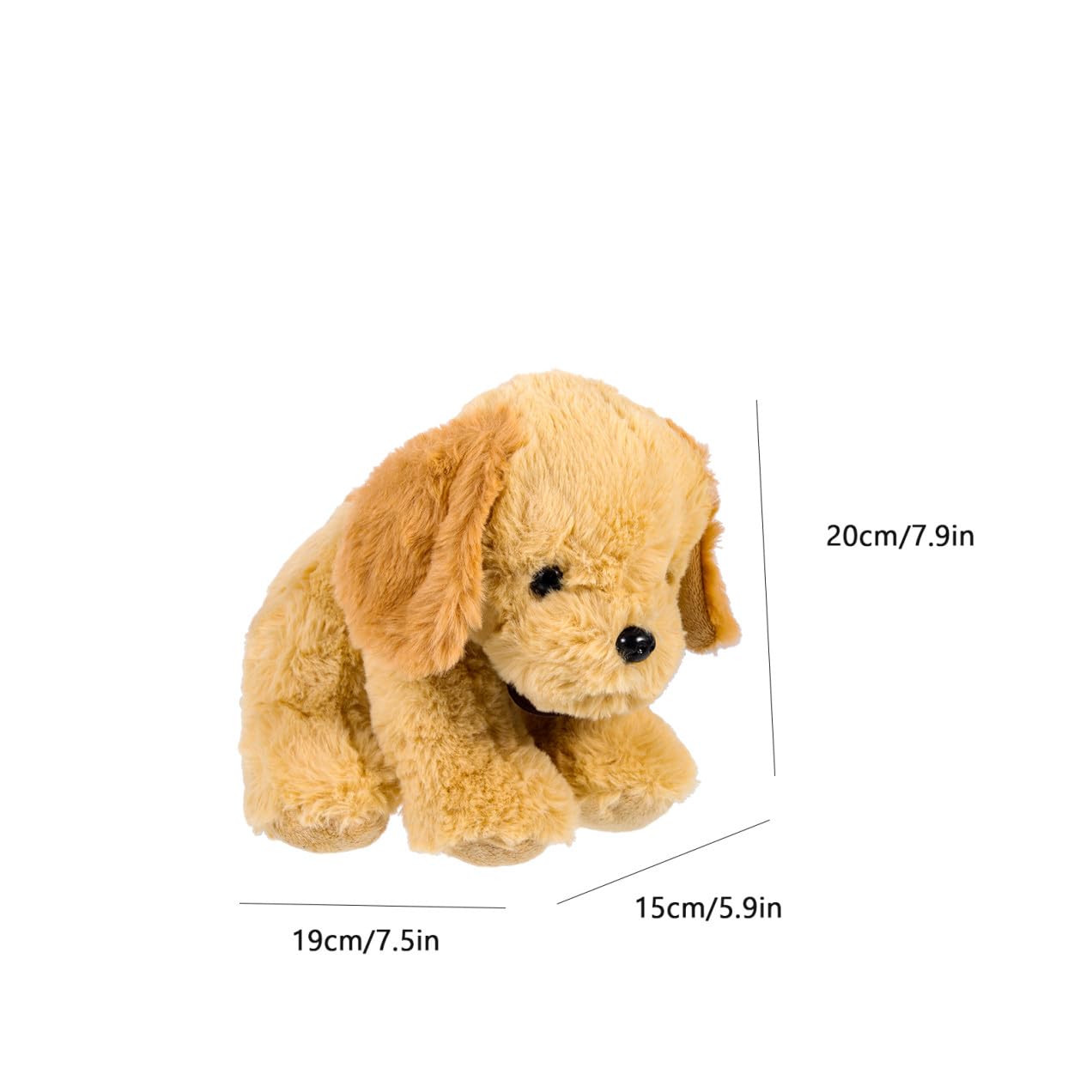 Muñeco de Perro Adorable de Peluche Ligero y Fácil de Guardar Forma de Cachorro Sentado, Relleno de Algodón PP Adecuado para Decoración Decorativa