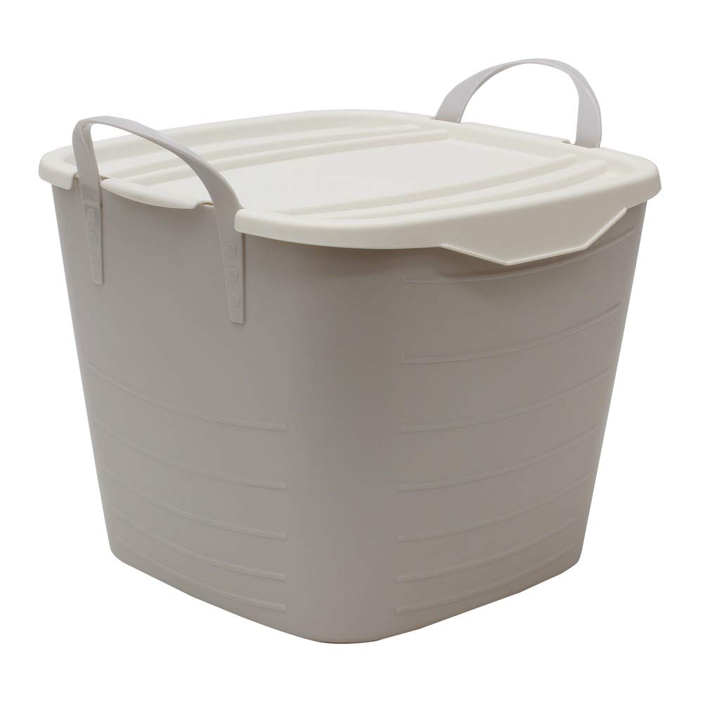 Jvl Grey Funktional Medium 25 Litre Plastic Storage Container With Lid,