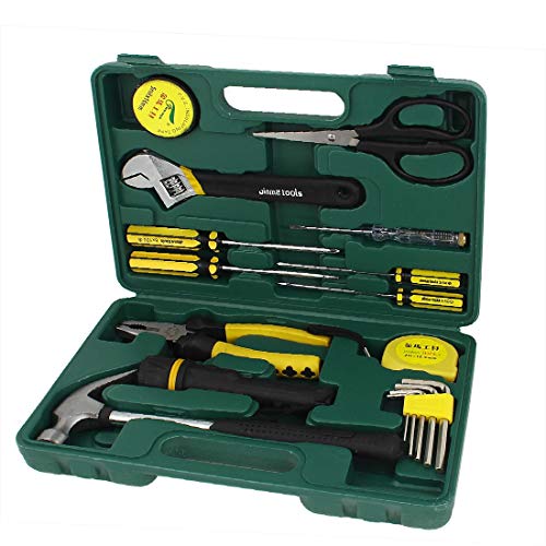 New Lon0167 2 M Liniaal Tape Schroevendraaier Schaar Tang H-ammer Sleutel Torch Inbussleutel Gereedschap Kit Set 17 in 1(2M Lineal Band Schraubendreher Schere Zange Hammer Spanner Brenner Innens