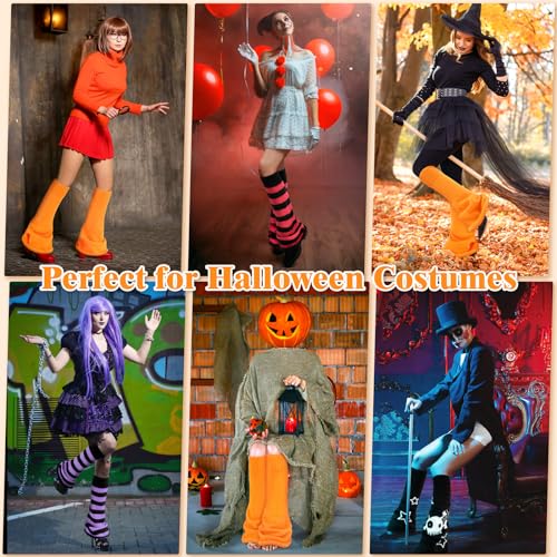 Leg Warmers for Women Girls Japanese Style Lolita Leg Warmer Long Kawaii Knit Socks Gothic Harajuku Leg Cover Stockings3