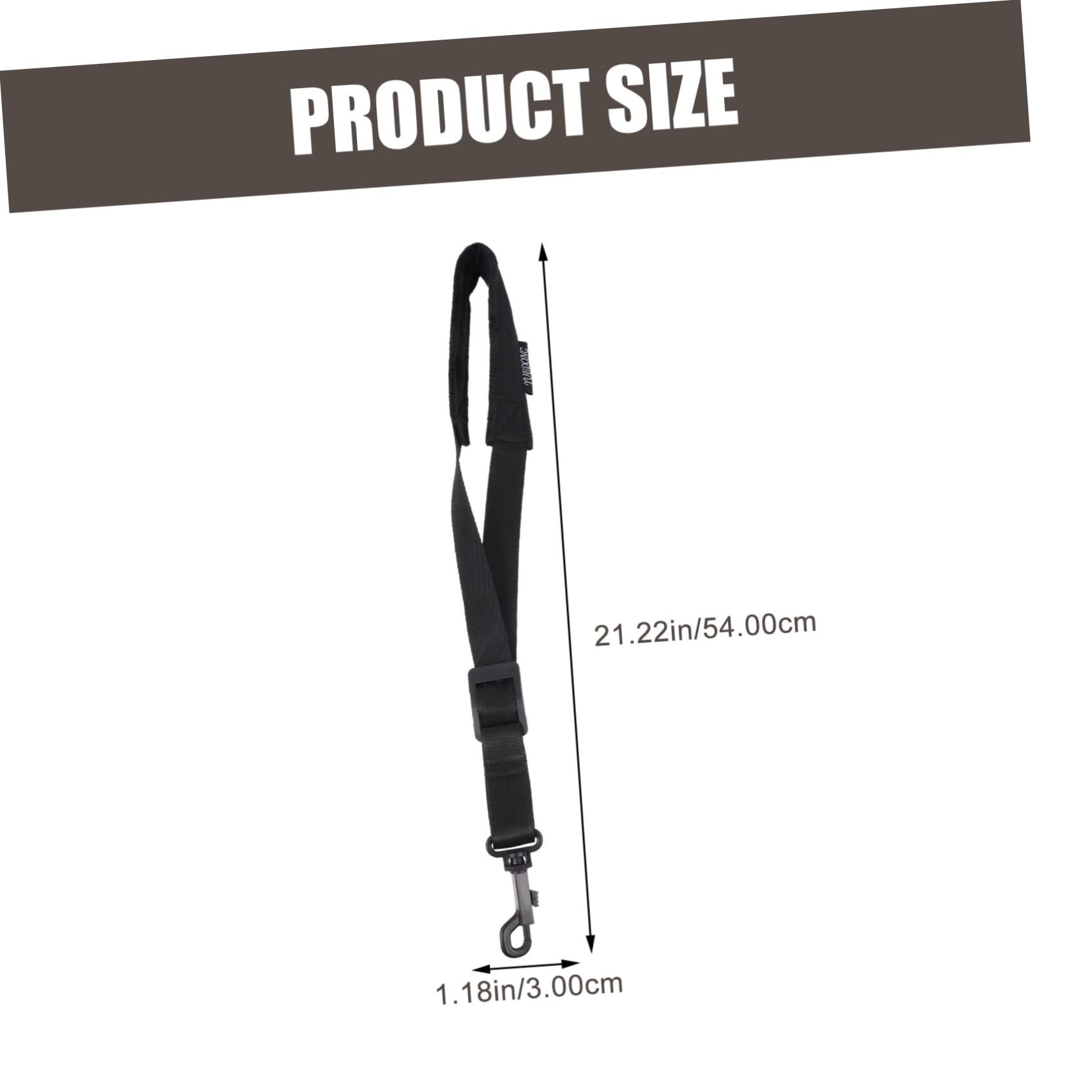 HANABASS 1Pc Saxophone Shoulder Strap Padded Neck Belt for Alto Tenor Sax Players Durable Design for Comfort and Performance Reduces Shoulder Pressure Black Color