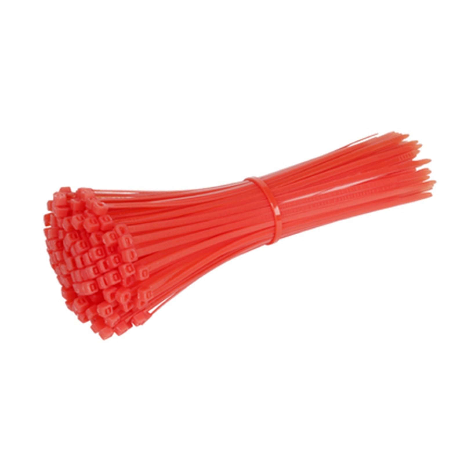 Nylon Cable Tie Buckle， Self-Locking Nylon Cable Ties 100pcs Multicolor 1.9mm x 100mm(Red)