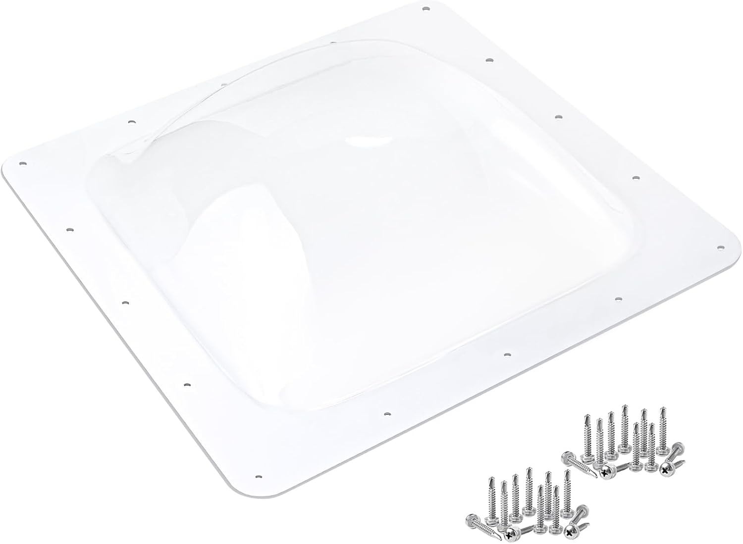 XMK RV Skylight Replacement,18" x 18" Skylight Outer Dome Fits All Standard 14" x 14" Openings,RV Skylight Cover for Camper Trailer Fifth Wheel Motorhome Shower/Roof,UV Block,Impact Resistant,Clear 14" x 14" Clear