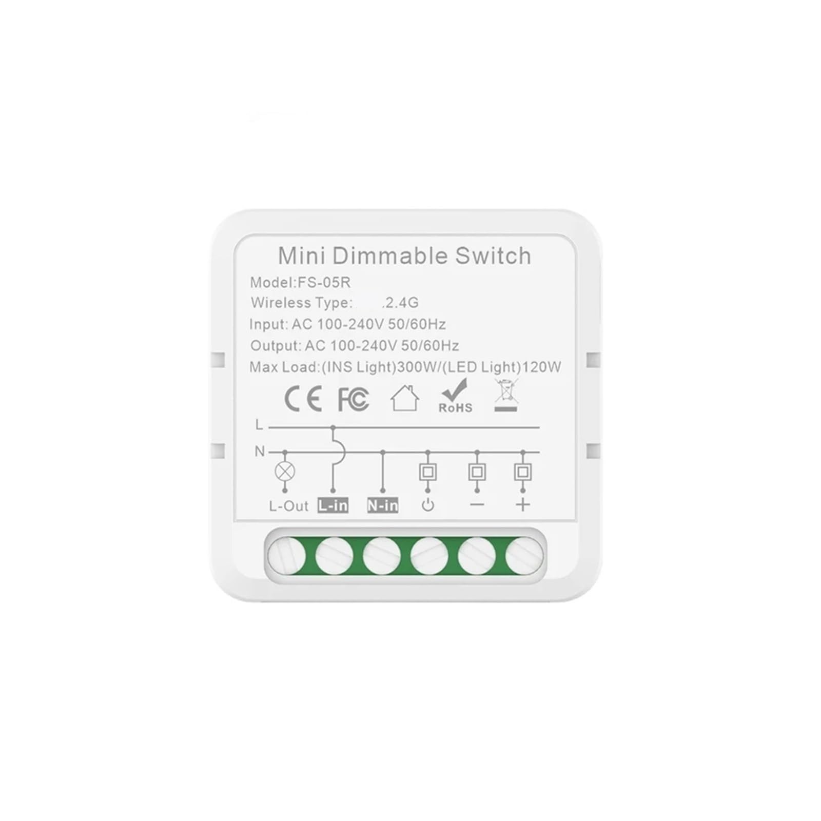 Variateur de lumière LED et module de commutateur de variateur intelligent 2.4g encastrable