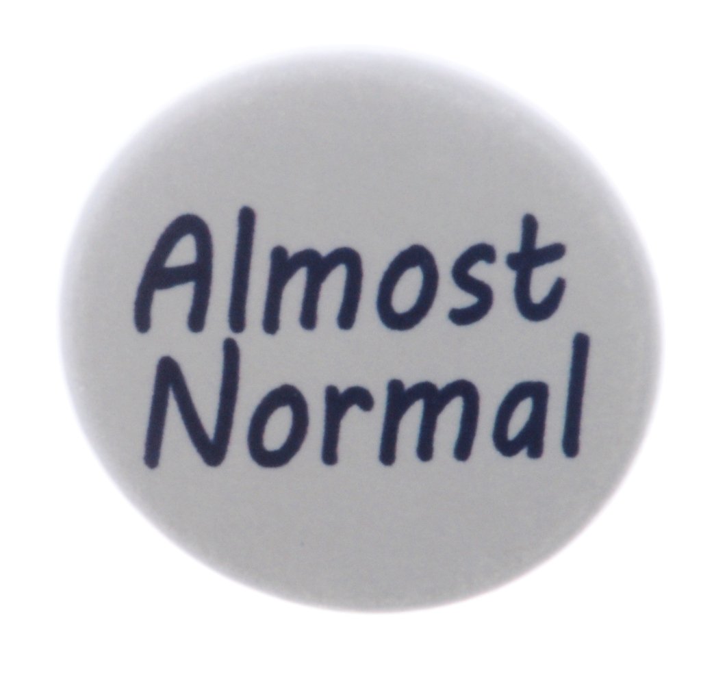 A&T DesignsAlmost Normal 2.25" Keychain Punk Emo Goth Funny Rude Funny Humor