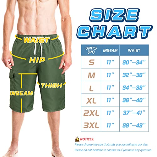 Image of Mens Swimming Trunks Swim Trunks Quick Dry Swim Shorts with Mesh Lining Funny Swimwear Bathing Suits