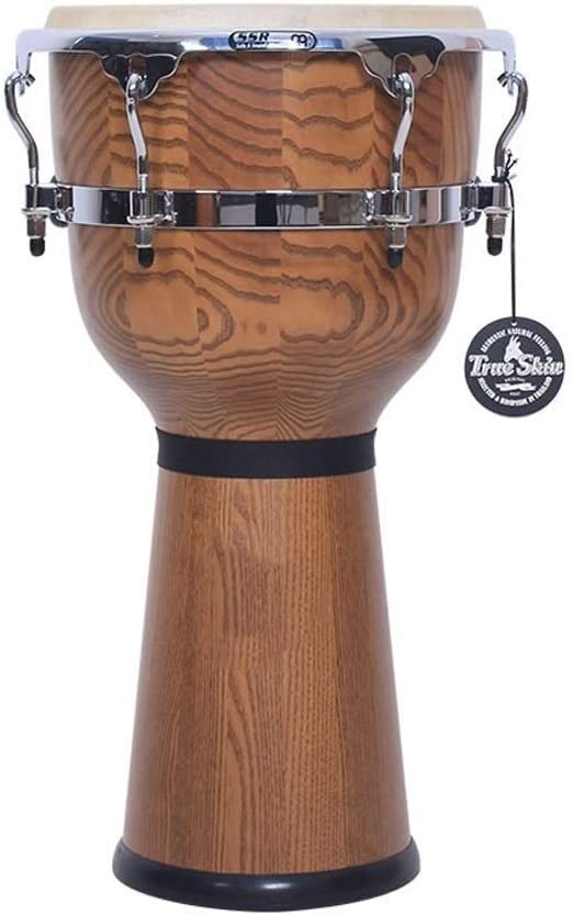 MIXIA Meinl Djembe with Mahogany Wood - 10" Medium Size Rope Tuned Goat Skin Head Adult Playing Percussion