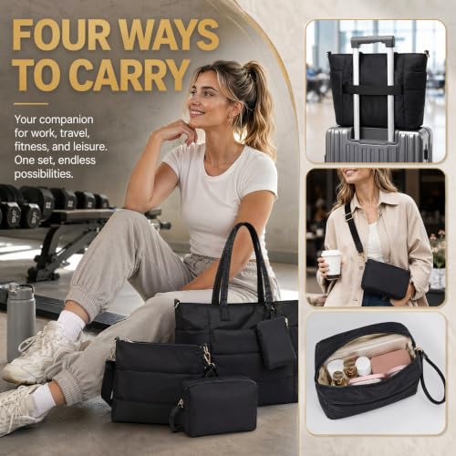 YTL 4-Piece 20L Puffer Nylon Tote Bag (Various Colors) - image 6