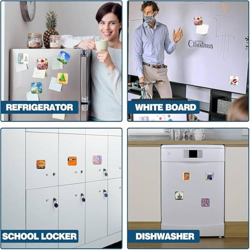Fotomagnetmacher Maschine Verbrauchsmaterialien DIY Quadrat Foto Bild Magnet Knopf Presszubehör für Kühlschrankmagnete, 1000 Set