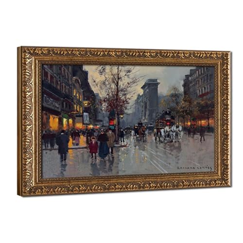 Impression sur Toile Paris de Cortes pour une Décoration Murale de Salon Chic