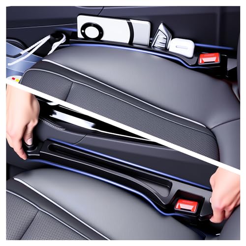 Image of 2PCS Car Seat Gap Filler Organizer and Carry Hook,Upgraded Multifunction Gap Filler for Car with Filling Gaps and Storing for Phones Keys,Universal No Drop Seat Guard for Cars