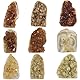 dssmboom Natürlicher Rohcitrin Kristallcluster Mineralexemplar für Meditation und Chakra-Ausgleich, Dekorativer Feng Shui Stein Citrin Geode Cluster für Reichtum, 15g-50g